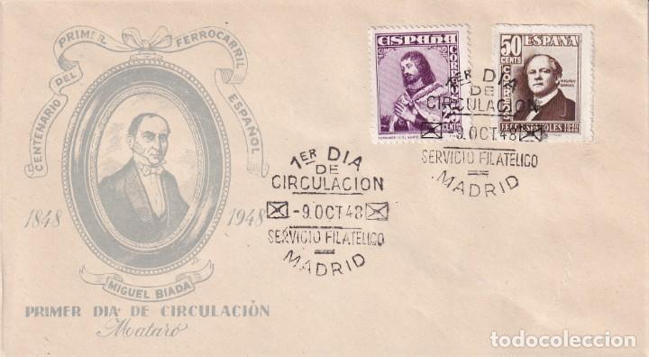 Timbres: TRENES MARQUES DE SALAMANCA CENTENARIO FERROCARRIL 1948 (EDIFIL 1037) SPD SIN CIRCULAR DEL SFC. RARO