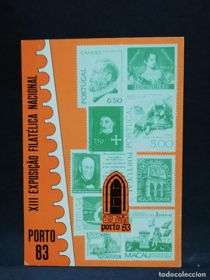 Selos: TARJETA. XIII EXPOSI&Ccedil;AO FILATELICA NACIONAL, PORTO 83.