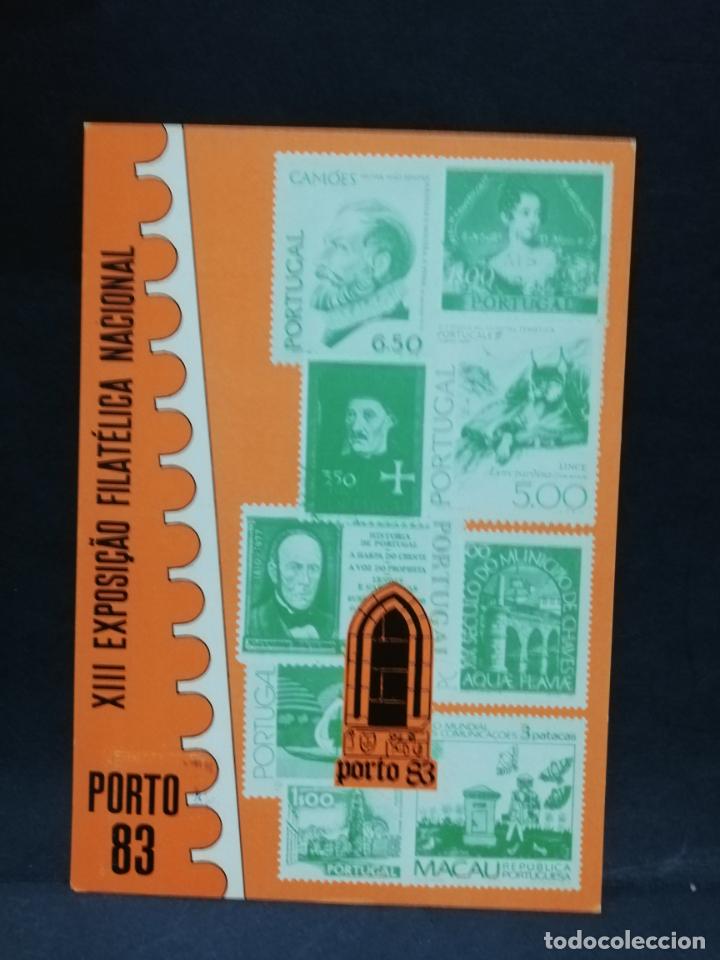 Selos: TARJETA. XIII EXPOSI&Ccedil;AO FILATELICA NACIONAL, PORTO 83.
