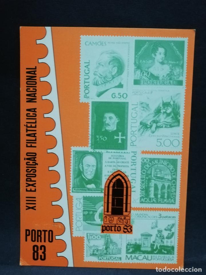 Selos: TARJETA. XIII EXPOSI&Ccedil;AO FILATELICA NACIONAL, PORTO 83.