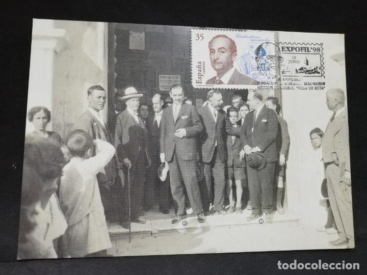Sellos: TARJETA. EXPOFIL&acute;98. VILLA DE ROTA. 1998. - Foto 1