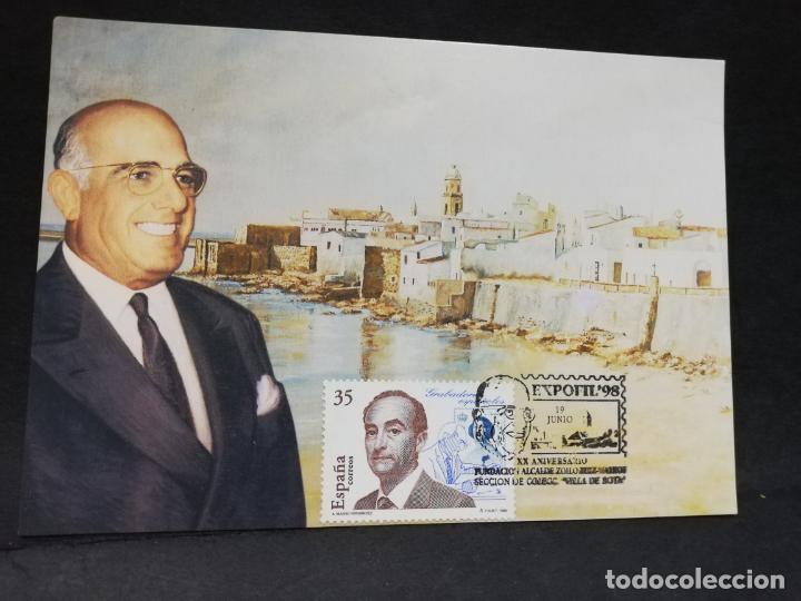 Sellos: TARJETA. EXPOFIL&acute;98. VILLA DE ROTA. 1998. - Foto 1