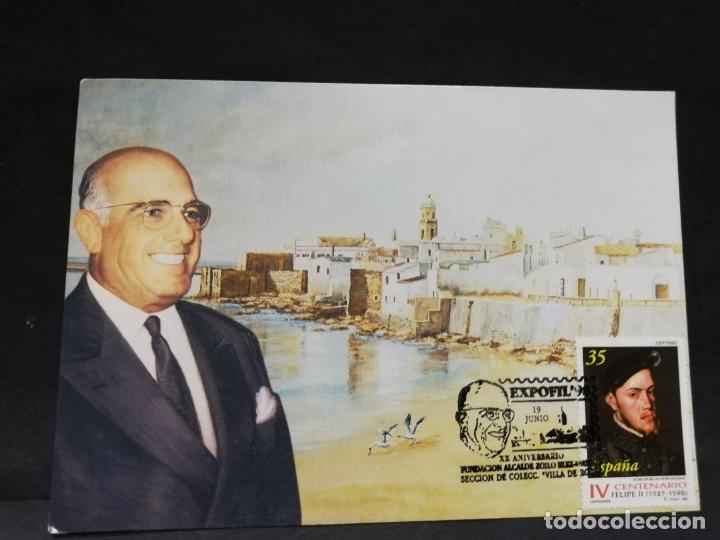Sellos: TARJETA. EXPOFIL&acute;98. VILLA DE ROTA. 1998. - Foto 1