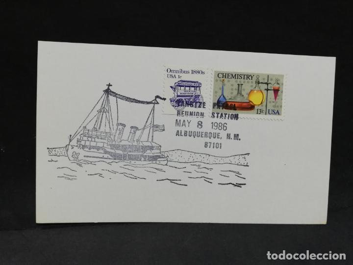 Timbres: TARJETA. REUNION STATION. 1986. ALBURQUERQUE.