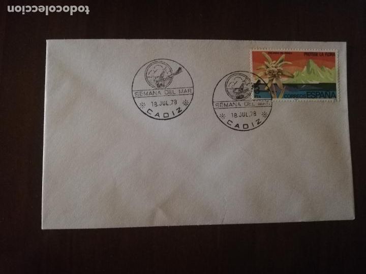 Sellos: SOBRE. SEMANA DEL MAR. CADIZ. 1978. - Foto 1