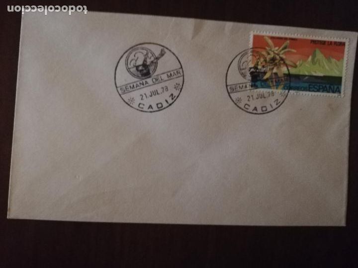 Sellos: SOBRE. SEMANA DEL MAR. CADIZ. 1978. - Foto 1