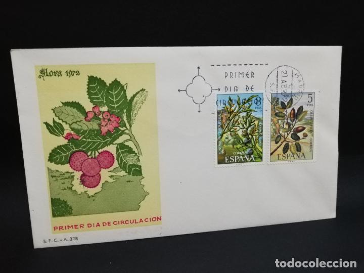 Sellos: SOBRE PRIMER DIA. FLORA. MADRID. 1972. - Foto 1
