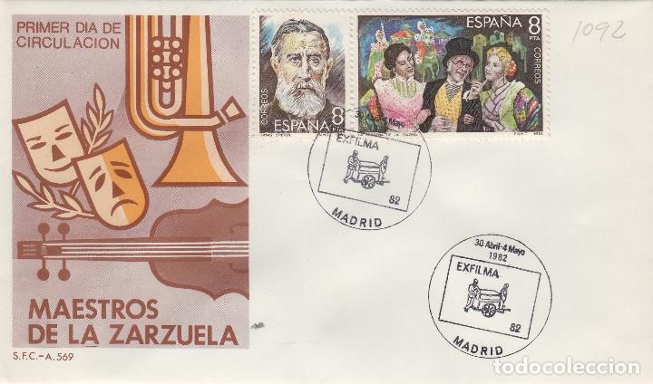 Sellos: 1982 MADRID , EXIFILMA 82 EXPOSICION , .SOBRE - Foto 1
