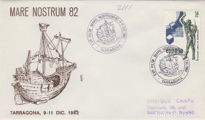 Sellos: 1982 TARRAGONA MARE NOSTRUM EXPOSICION .SOBRE - Foto 1