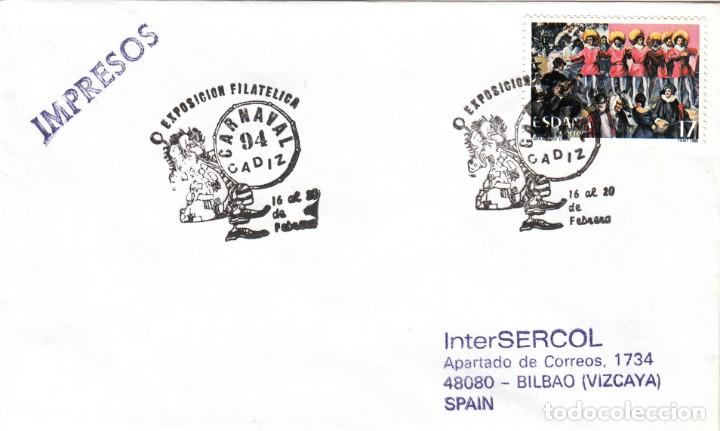 Sellos: SOBRE: 1994 CADIZ. CARNAVAL - Foto 1