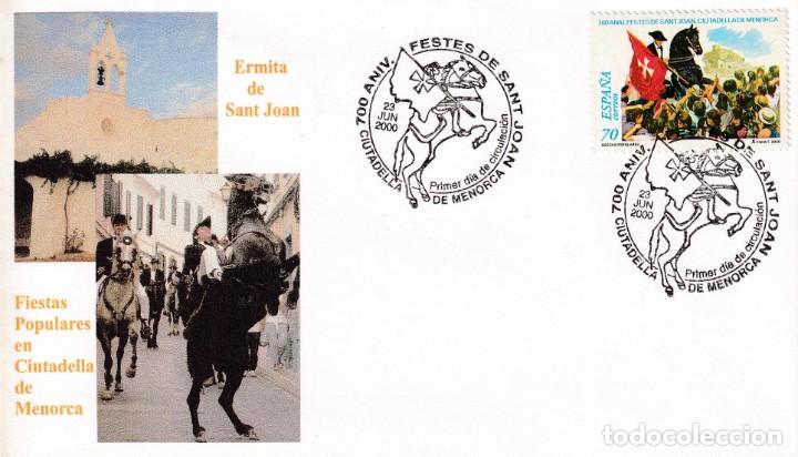 Stamps: FIESTAS DE SAN JUAN FIESTAS POPULARES 2000 (EDIFIL 3720) EN RARO SPD MATASELLOS CIUTADELLA BALEARES