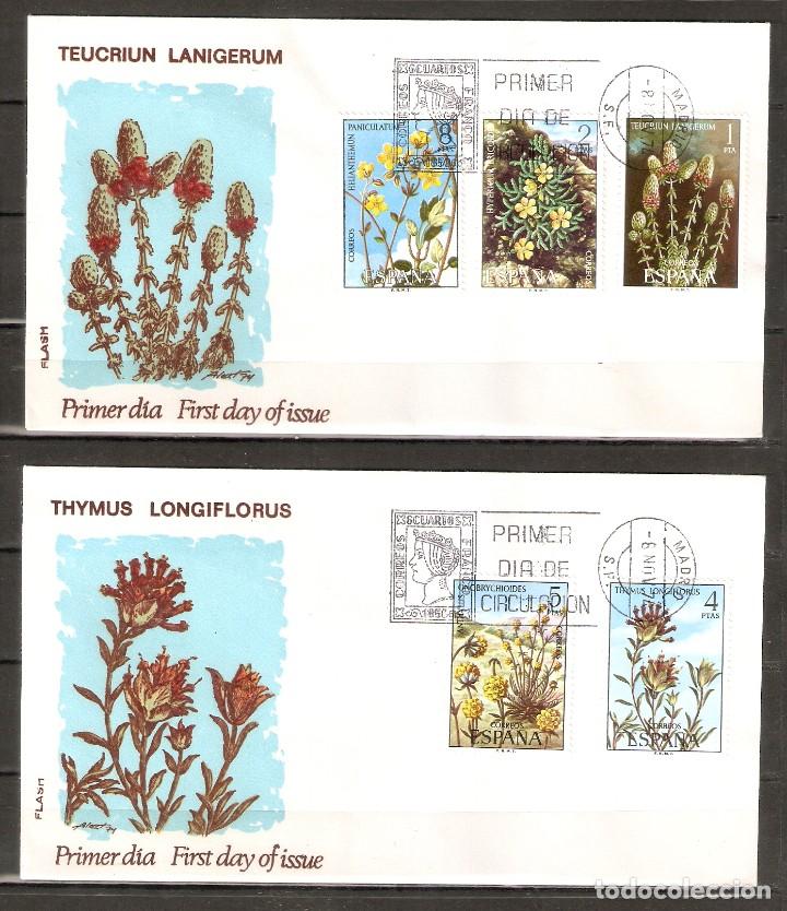 Selos: ESPA&Ntilde;A. 1974.SOBRE PRIMER D&Iacute;A. EDIFIL. 2220/2224.FLORA. FLORES