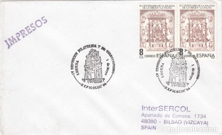 Sellos: SOBRE: 1994 LUCENA. EXFICOLUC 94 - Foto 1