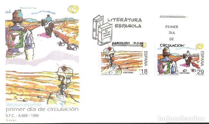 Briefmarken: 1994.SOBRE PRIMER D&Iacute;A. LITERATURA ESPA&Ntilde;OLA.