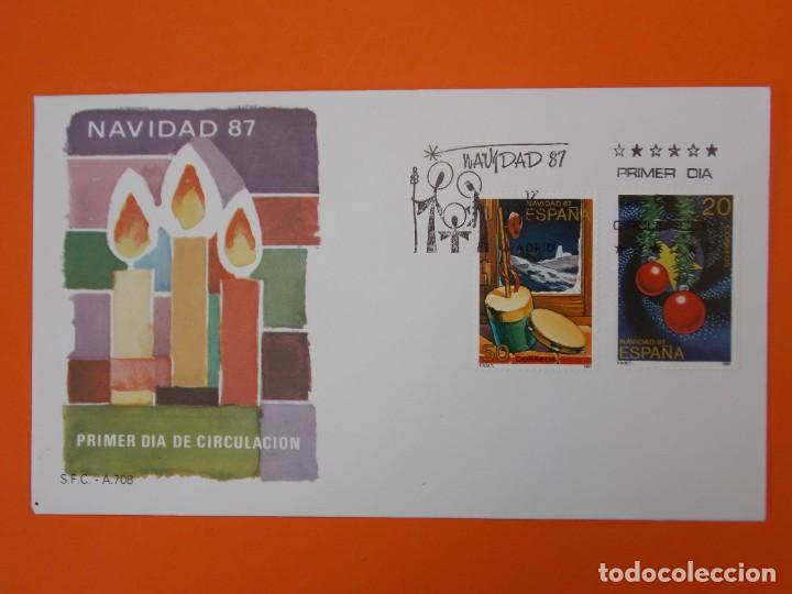 Timbres: NAVIDAD 87- EDIFIL 2925/26 - MATASELLO 1987 - SOBRE PRIMER DIA ... L1950