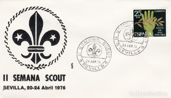 Sellos: MATASELLOS SEMANA SCOUT SEVILLA 1976 - Foto 1