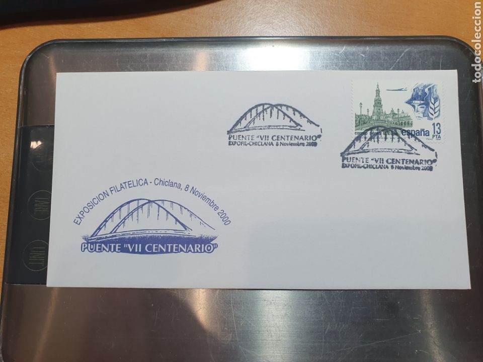 Sellos: Sobre primer d&iacute;a de circulaci&oacute;n Espa&ntilde;a a&ntilde;o 2000 - Foto 1