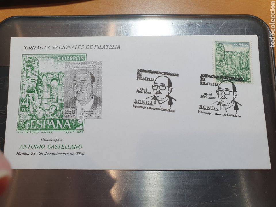 Sellos: Sobre primer d&iacute;a de circulaci&oacute;n Espa&ntilde;a a&ntilde;o 2000 - Foto 1