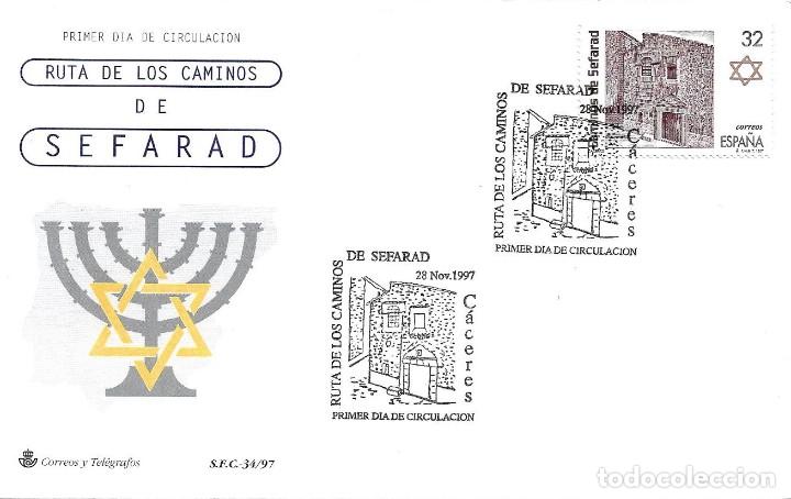 Selos: JUDERIA RUTA DE LOS CAMINOS DE SEFARAD 1997 (EDIFIL 3522) EN SPD DEL SERVICIO FILATELICO CACERES.