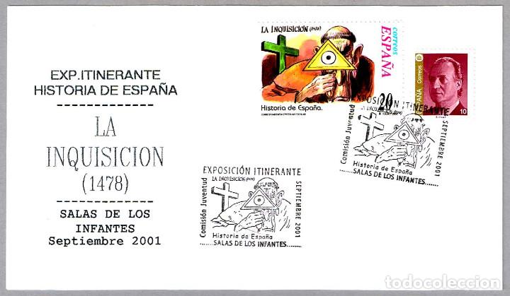 Timbres: Matasellos Exp.Itinerante - LA INQUISICION - Sept. 2001. Salas de los Infantes (Burgos)