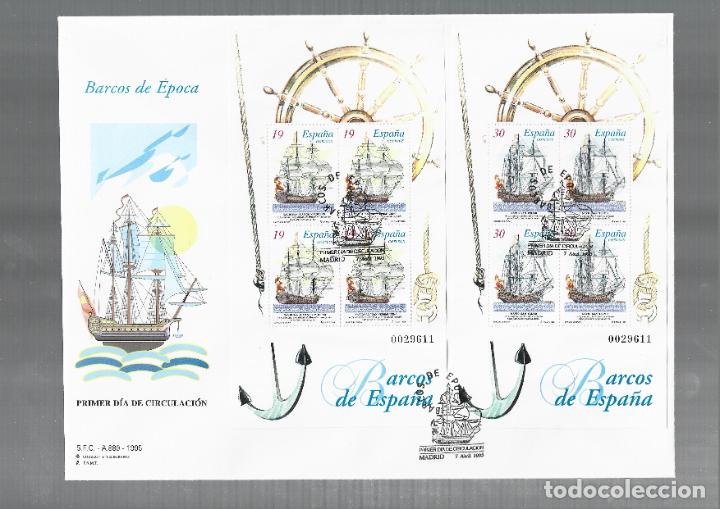 Sellos: SOBRE PRIMER DIA. BARCOS DE &Eacute;POCA. BARCOS DE ESPA&Ntilde;A. 1995 - Foto 1