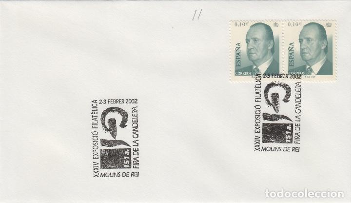 Sellos: 2002 - MOLINS ( BARCELONA ) XXXIV EXPOSICION FILAT FERIA DE LA CANDELERA . MATASELLO EN SOBRE