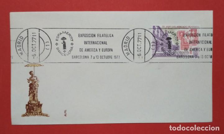 Francobolli: SOBRE FRANQUEO POSTAL MEC&Aacute;NICO EXPOSICI&Oacute;N FILAT&Eacute;LICA INTERNACIONAL DE AM&Eacute;RICA Y EUROPA 1977