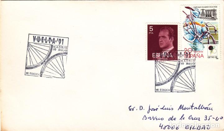 Sellos: SOBRE: 1991 MADRID. VUELTA ESPA&Ntilde;A &acute;91 - Foto 1