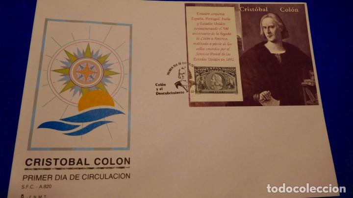 Sellos: Sobre de primer dia, 1992 MADRID. CRISTOBAL COLON - Foto 1
