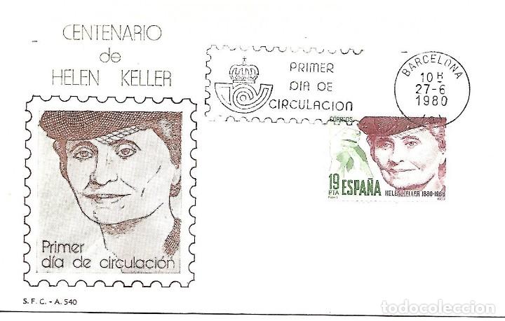 Sellos: CENTENARIO DE HELEN KELLER. SPD. BARCELONA 1980 - Foto 1