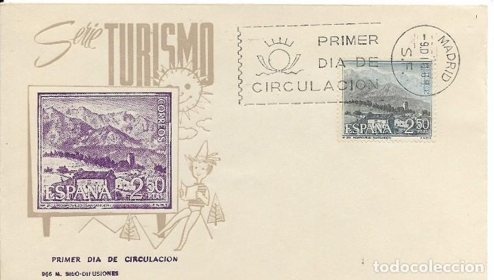 Sellos: sobre primer dia de circulaci&oacute;n serie turismo 1966