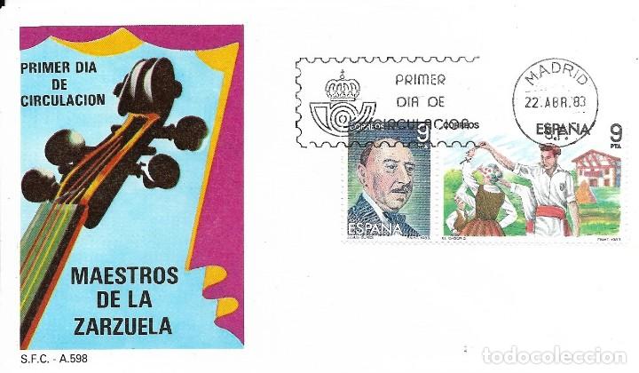 Sellos: sobre primer dia de circulaci&oacute;n maestros de la zarzuela 1983