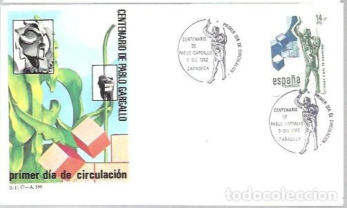 Sellos: FDC 1982 ZARAGOZA PABLO GARGALLO - Foto 1