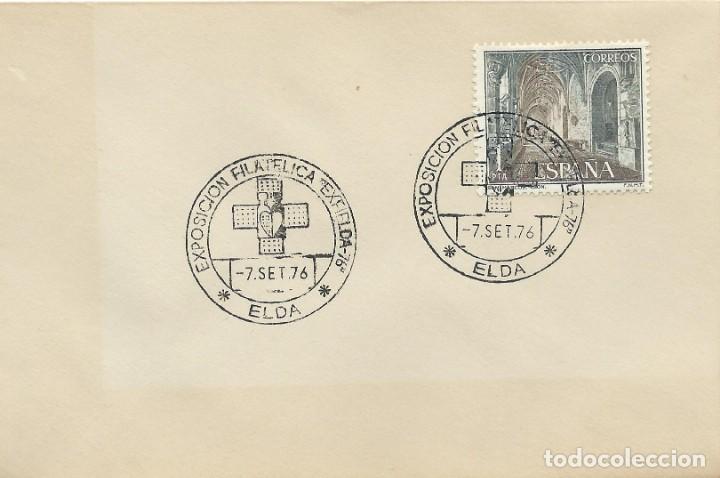 Sellos: 1976. ELDA. MATASELLOS/POSTMARK. EXPOSICI&Oacute;N FILAT&Eacute;LICA - EXFIELDA76. - Foto 1