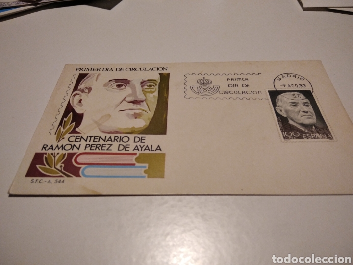 Sellos: Sobre primer d&iacute;a Ram&oacute;n P&eacute;rez de Ayala - Foto 1