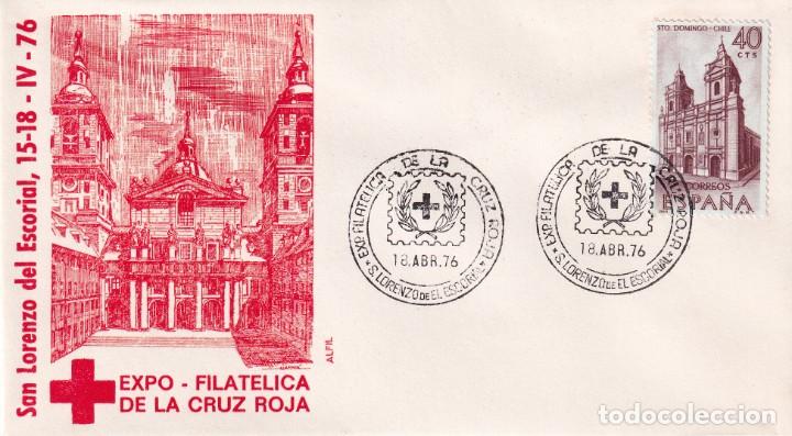 Sellos: MEDICINA CRUZ ROJA II EXPOSICION, SAN LORENZO DEL ESCORIAL (MADRID) 1976 RARO MATASELLOS SOBRE ALFIL