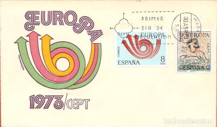 Sellos: SPD -FDC, ESPA&Ntilde;A, 1973, TEMA EUROPA - Foto 1
