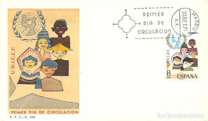 Sellos: SPD -FDC ESPA&Ntilde;A, 1971, UNICEF, ED. 2054 - Foto 1