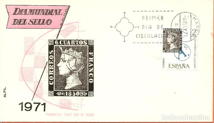 Sellos: SPD -FDC ESPA&Ntilde;A, 1971, DIA DEL SELLO, ED. 2033 - Foto 1
