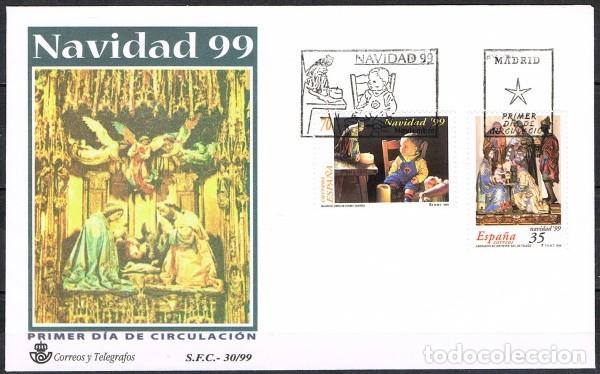 Sellos: [B0005] Espa&ntilde;a 1999; FDC Serie Navidad - Foto 1