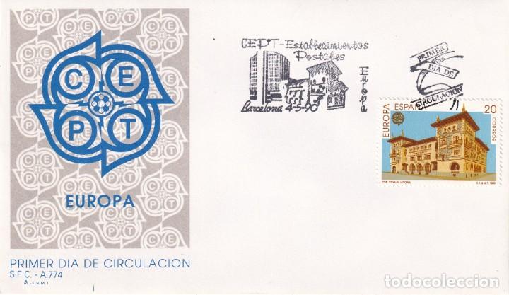 Sellos: EDIFICIO DE COMUNICACIONES ESTABLECIMIENTOS POSTALES EUROPA 1990 (EDIFIL 3058) SPD DEL SFC BARCELONA - Foto 1