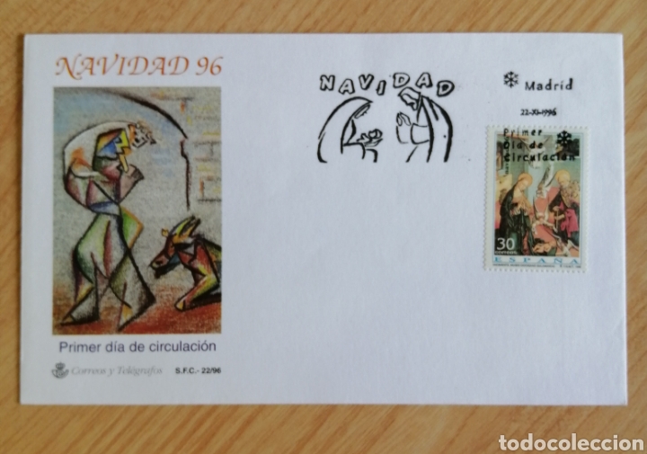 Sellos: ESPA&Ntilde;A 1996. SPD 3458. NAVIDAD. - Foto 1