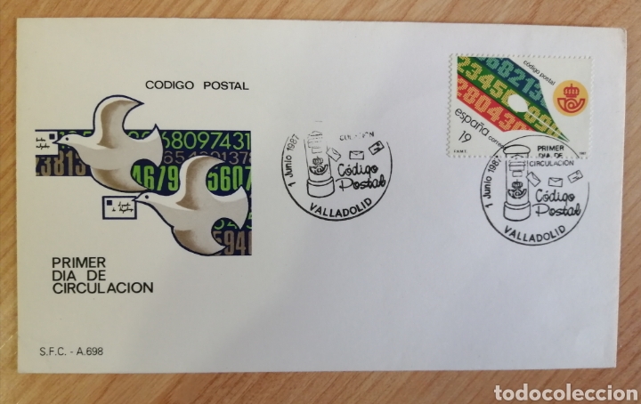 Sellos: ESPA&Ntilde;A 1987. SPD. 2906. CODIGO POSTAL. - Foto 1