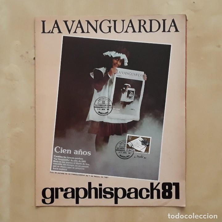 Sellos: SELLO HOMENAJE A LA PRENSA PRIMER D&Iacute;A 1981 GRAPHISPACK81 - Foto 1