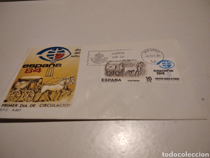 Sellos: Sobre primer d&iacute;a espa&ntilde;a 84 - Foto 1