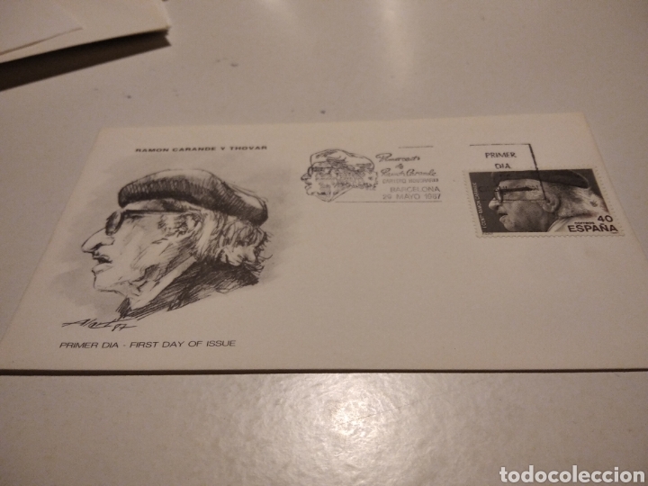 Sellos: Sobre primer d&iacute;a Ram&oacute;n Carande y thovar - Foto 1