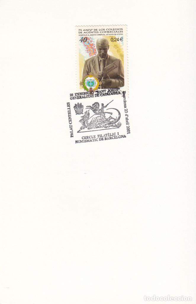 Sellos: MATASELLOS SANT JORDI - SAN JORGE - EN PROGRAMA BARCELONA 2001 - Foto 2