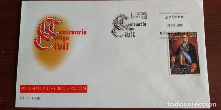 Sellos: sobre 1&ordm; dia . Centenario C&oacute;digo Civil - Foto 1
