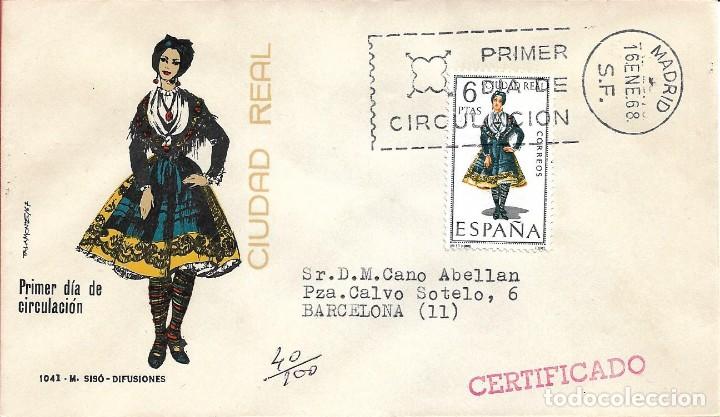 Briefmarken: TRAJE DE CIUDAD REAL TRAJES TIPICOS ESPA&Ntilde;OLES 1968 (EDIFIL 1839) SOBRE PRIMER DIA CIRCULADO MS. RARO