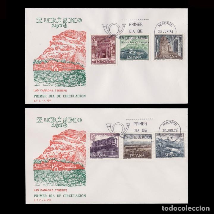 Stamps: 1&ordm; D&iacute;a Circulaci&oacute;n.1976 Paradores Nacionales.Edifil 2334-2339